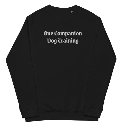 Organic cotton sweatshirt with Show No Fear slogan for dog lovers