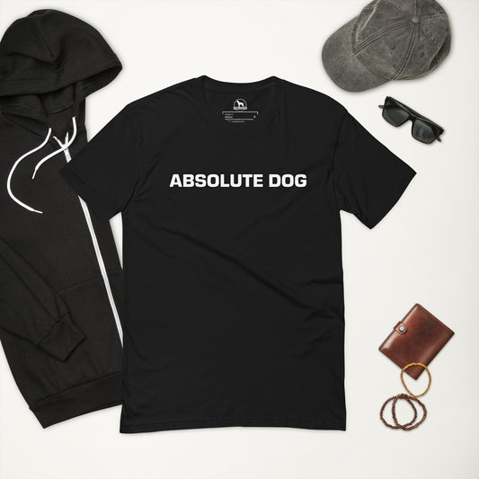 Casual cotton t-shirt branded with Absolute Dog design