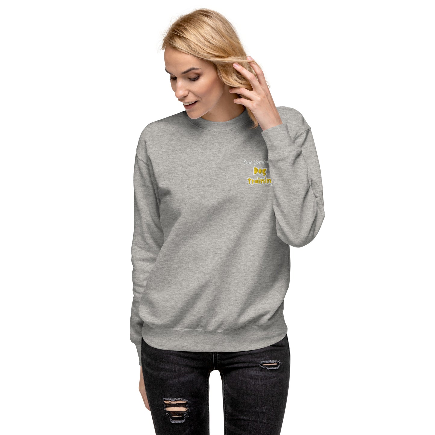 Women's crewneck sweatshirt for dog lovers with fun quote